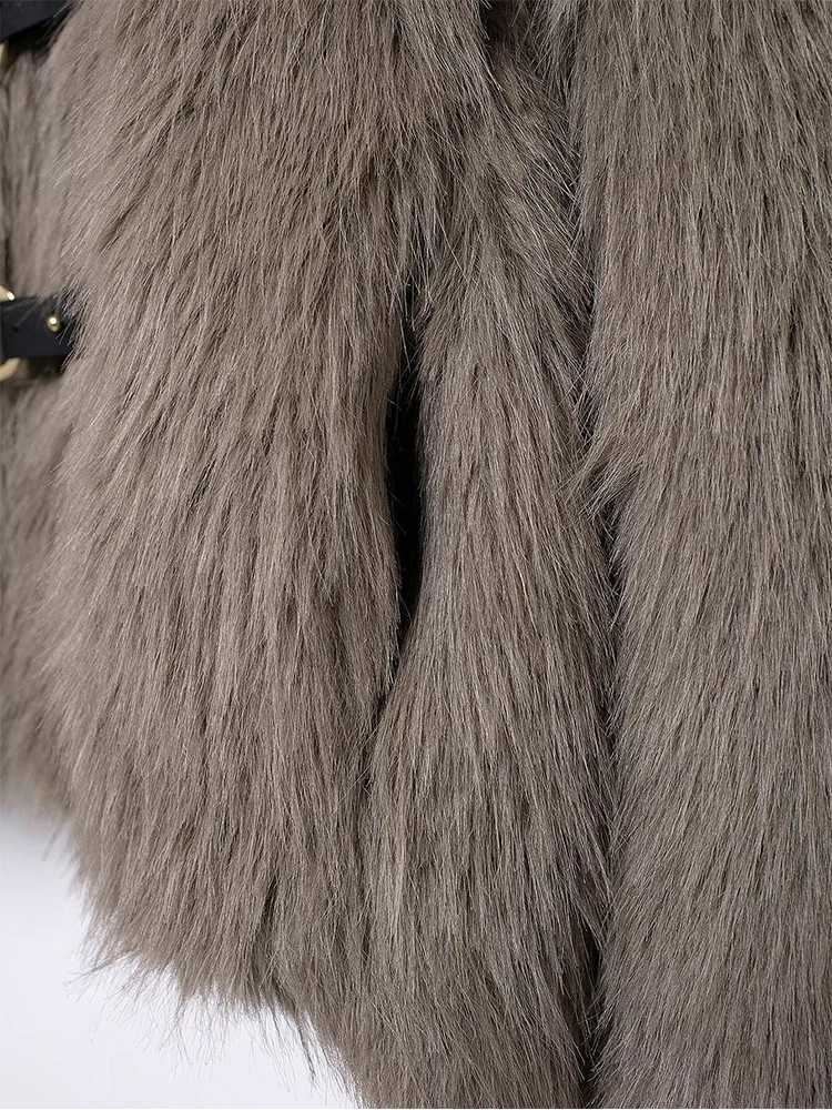 Womens Thick Warm Faux Fur Jacket Fashion Lapel Collar Solid Fluffy Fur Coat Winter New Long Sleeve Female Chic OuterwearT251201