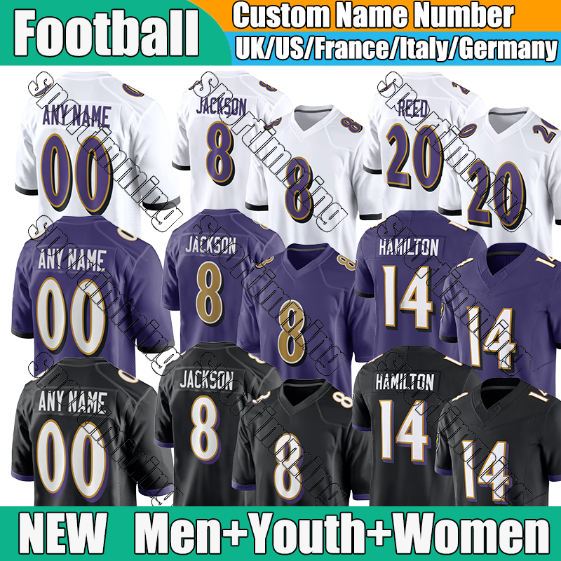 2025 Baltimorecity Ravenss Jersey Quick-Dry Jackson Henry Flowers Tucker Hamilton Andrews Football Jerseys