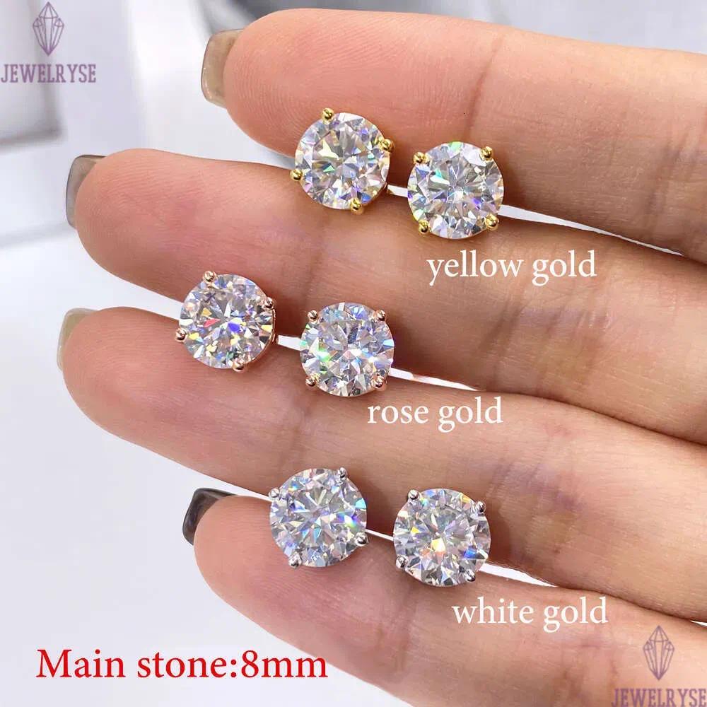 Sier Classic Moissanite Earring Wholesale VVS Clarity Daily Wear Studs for Ladies D Color