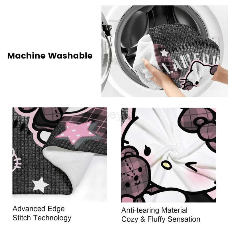 Sanrio Cute Hello Kittys Printed Blanket Home Decor Throw Blankets Picnic Blankets Warm Blanket Soft Comfortable Birthday Gift H251201