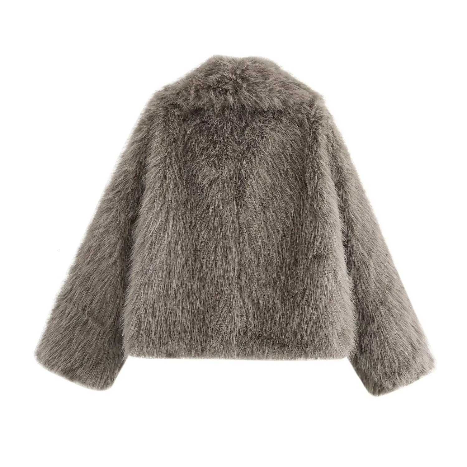 European and American 2025 autumn and winter new products hot street fashion temperament versatile faux fur effect jacketT251201