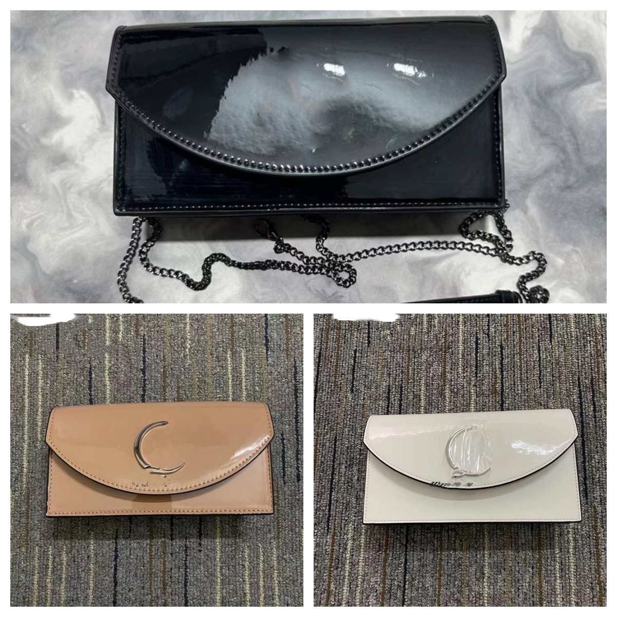 Shoulder Bags Designers Woman Gold Silver Chain Bag Red Bottoms Nude Black Patent Leather Woman Ladies Travel Shopping designer luxury handbags