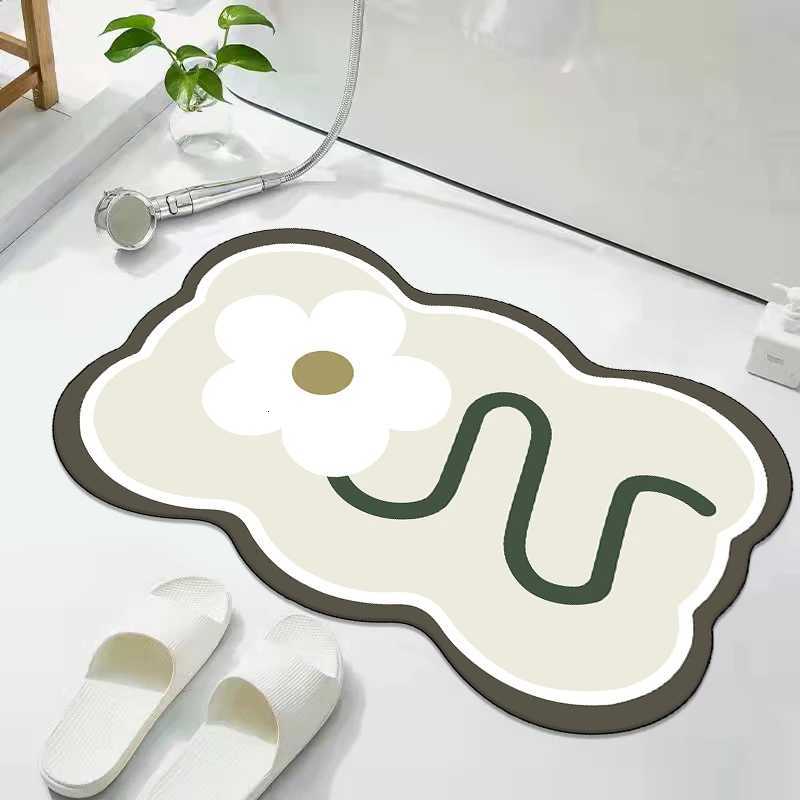 Diat d bathro floor mat water-absorbing and dirt-resistant foot mat at the door of the toilet toilet non-slip mat H251129