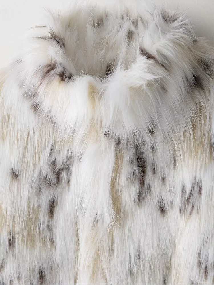 European style new womens fashion versatile temperament simple artificial fur effect zipper long sleeve jacketT251201