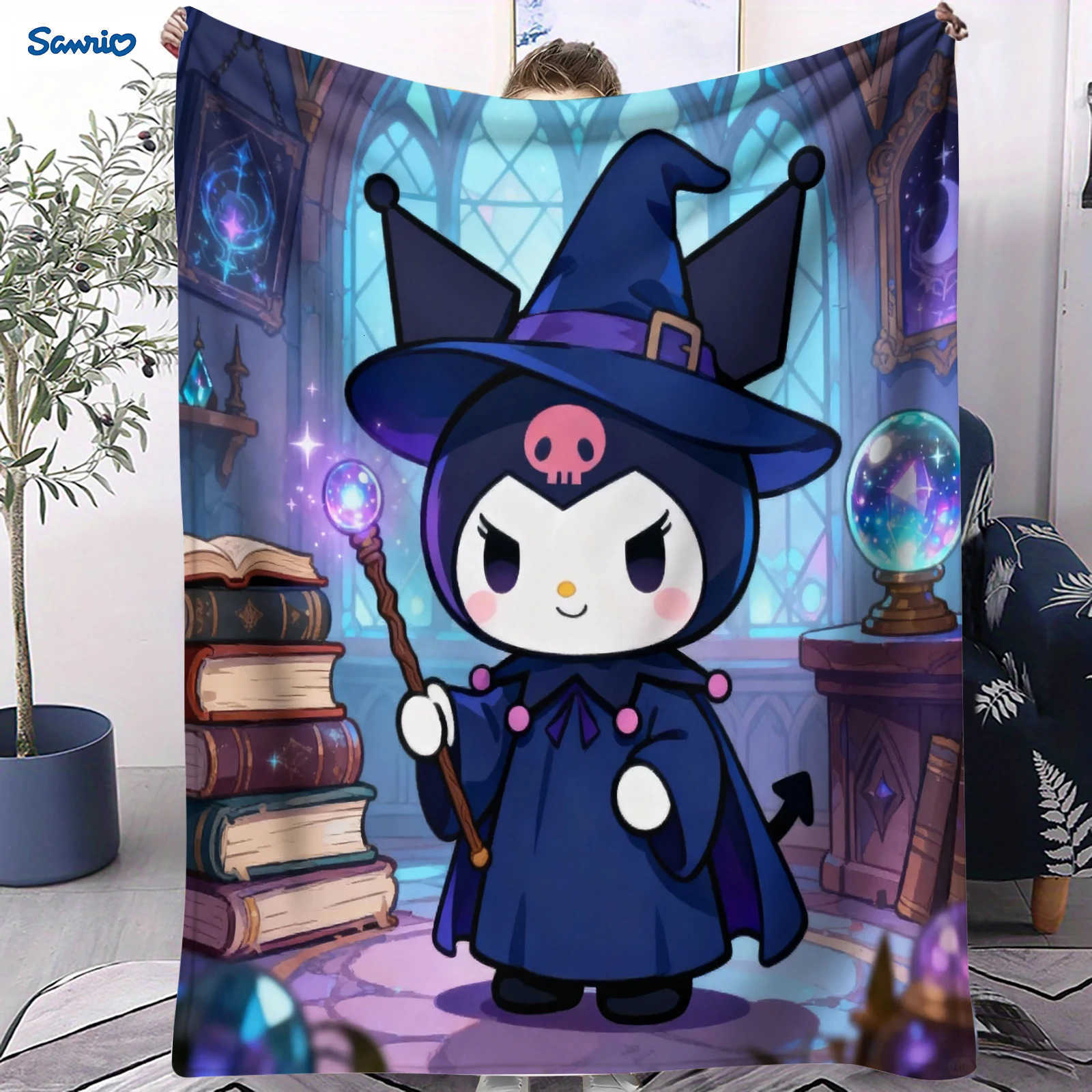 Sanrio Kawaii Cartoon Kuromis Blankets Throw Blanket Fluffy Interior for Home Soft Fluffy Blanket Air Conditioning Sofa Nap Blanket H251201