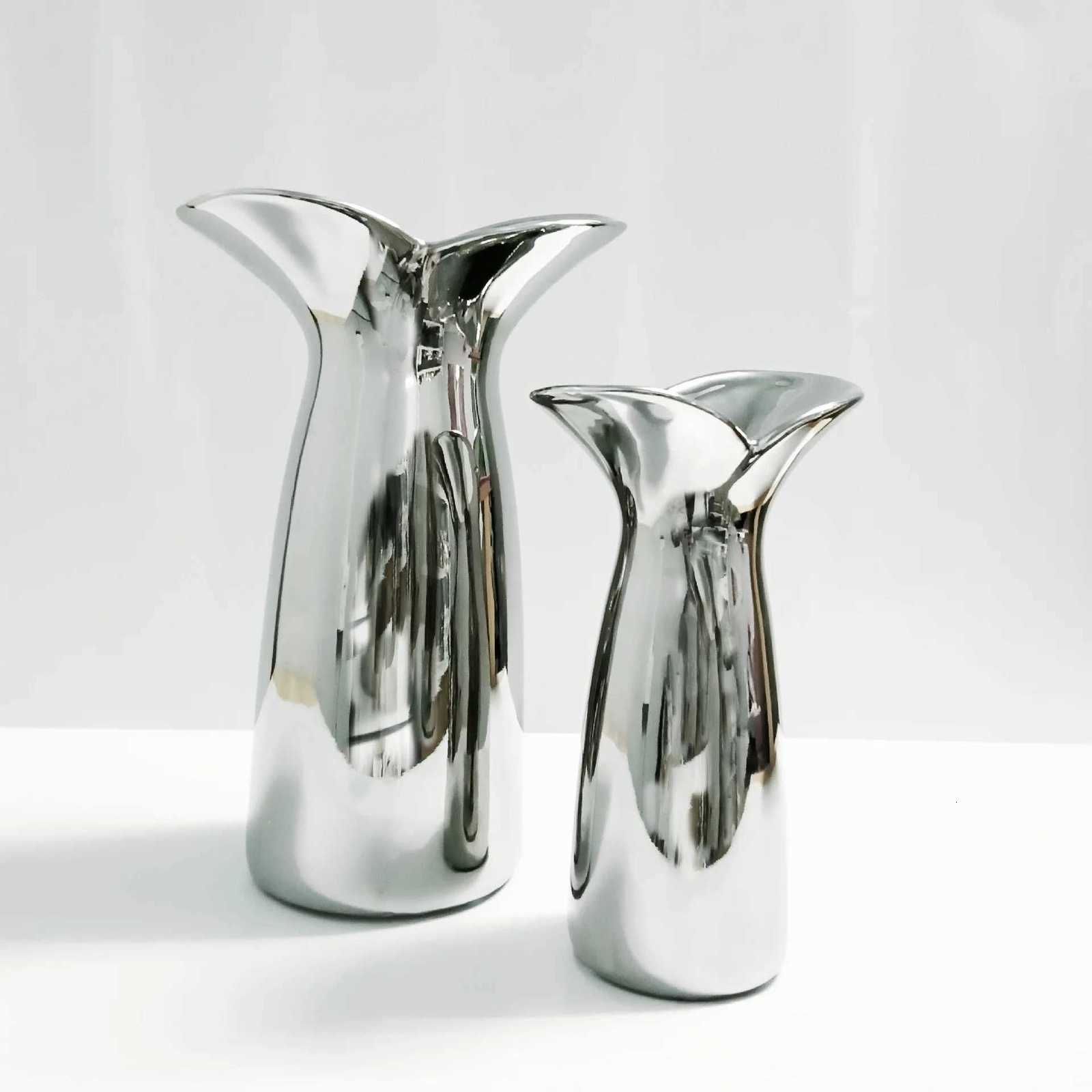 Electroplated Flower Arrangement Nordic He Wabi Sabi Style Vase He Living Ro Dining Table Decoration Housewarming Gift Y251201