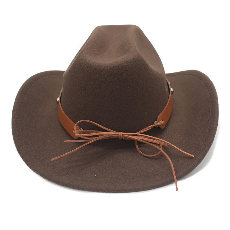Vintage Cross-border Western Cowboy Hat Big-edge Gentleman Cowgirl Jazz Hats Holidays Party Cosplay Cap Sombrero Hombre 251129 - view 5