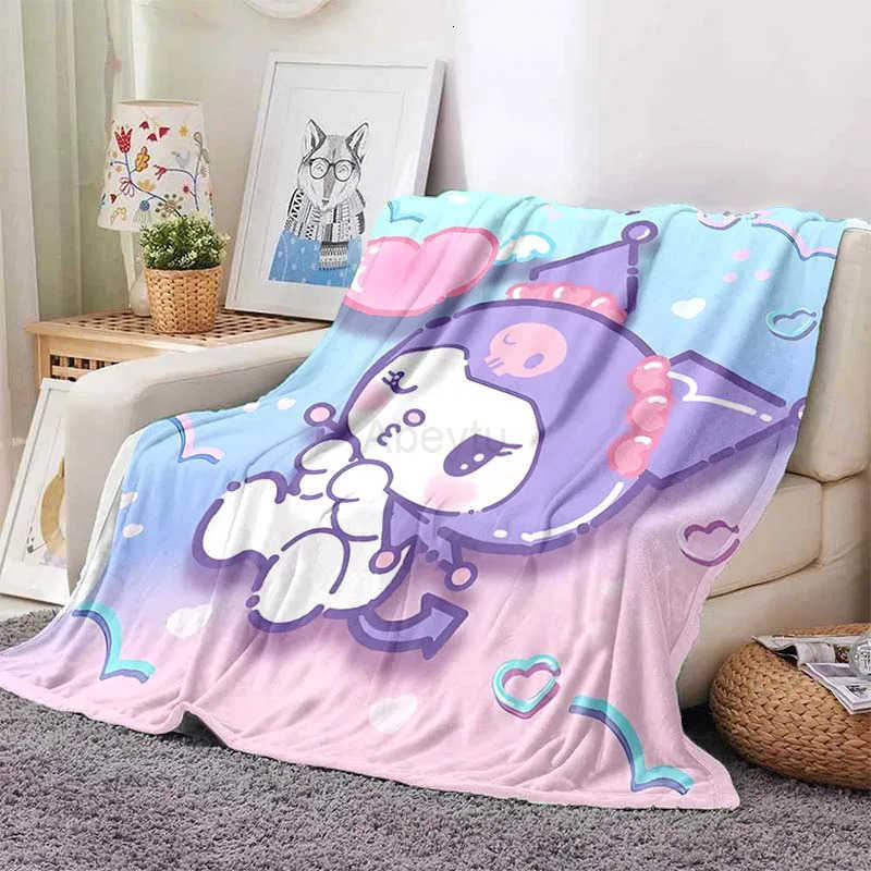 Sanrio 10 Sizes Kuromi Printed Blanket for Home Travel Soft and Comfortable Blanket for Adults and Children Cartoon Warm Blanket H251201