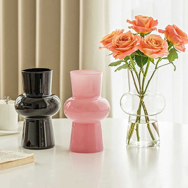 y Color Vase Hydroponic Flower Vase Transparent Plant Pots Dinning Living Ro Decorative Vases He Off Decor Y251201