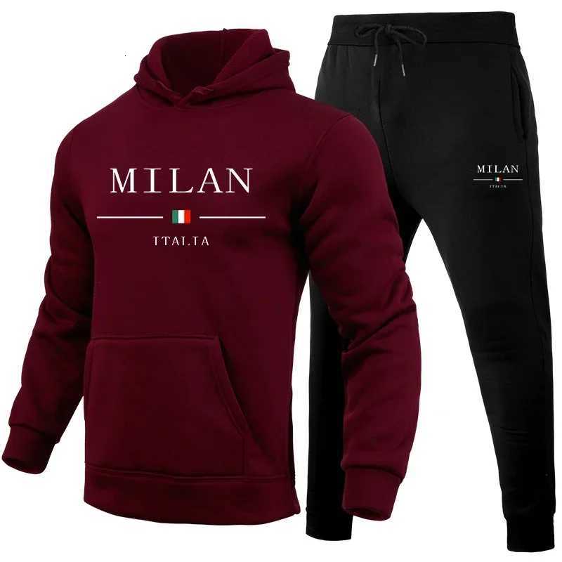 Mens Tracksuit Outdoors Hot Sale Men Daily Comfort Hooded Single Sportswear and Sweatpant Man Fashion Sports set Jogging Simple W251202