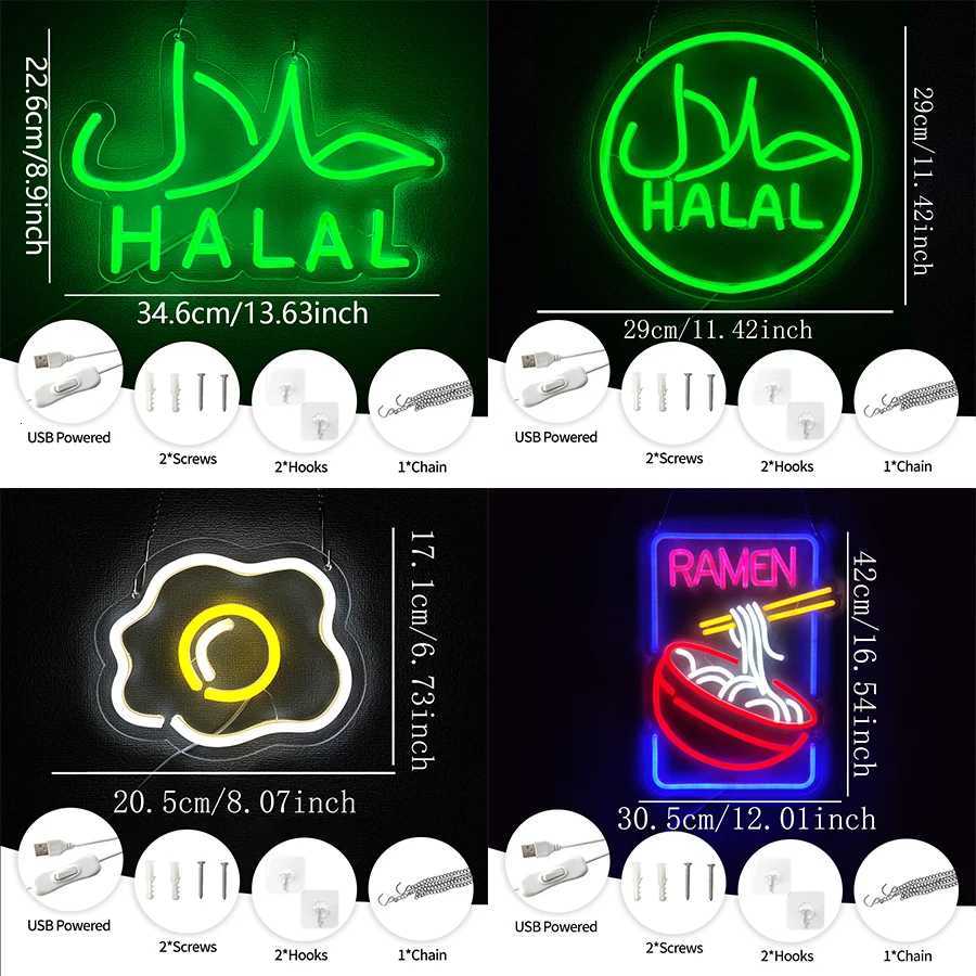 Food Led Neon Sign Business Food Icon Usb Powered Used For Art Decor Of Restaurants Lamian Noodles Shops And Snack Shops H251201