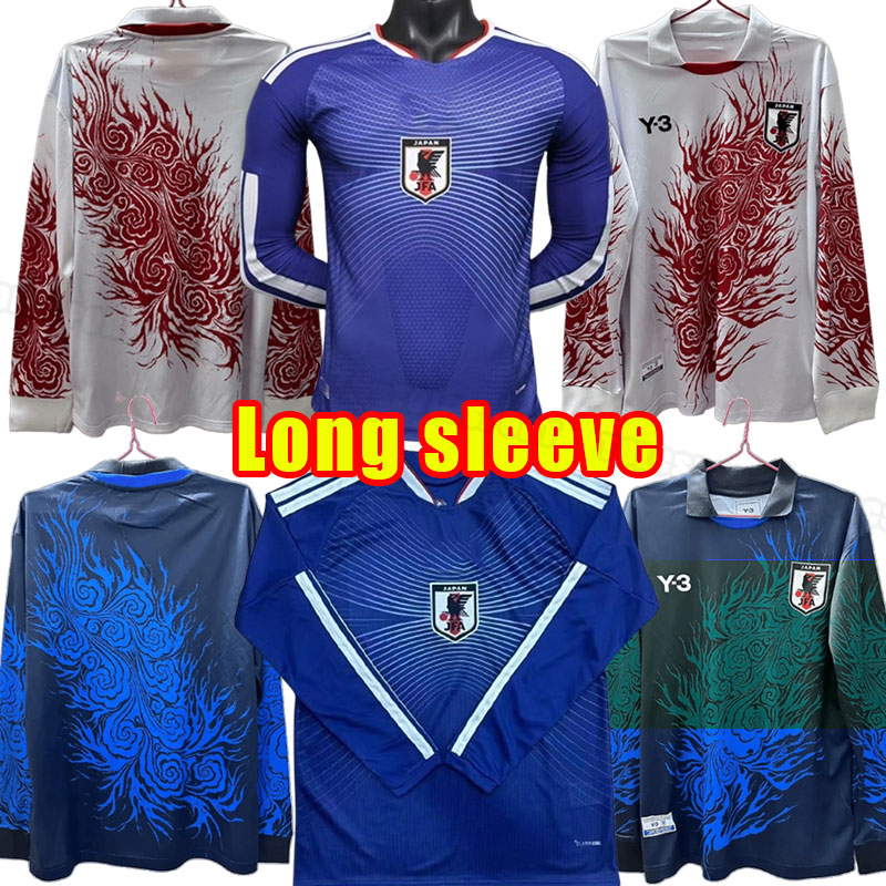 Long sleeve KAGAWA Japanese soccer jerseys away Blue Mens ATOM ENDO OKAZAKI NAGATOMO HASEBE KAMAMOTO football Shirt 2025 2026 Men y3 special Full Fans Player