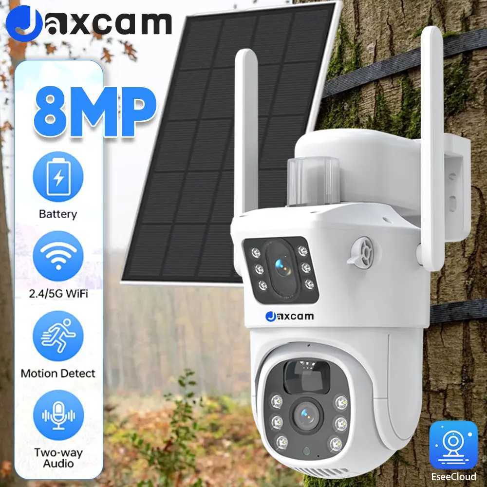 5G24GHZ WIFI Security PTZ Camera Dual Lens Dual Sn Solar Power Battery 8MP 4K CCTV Al PIR Detection IP Camera EseeCloud C251202