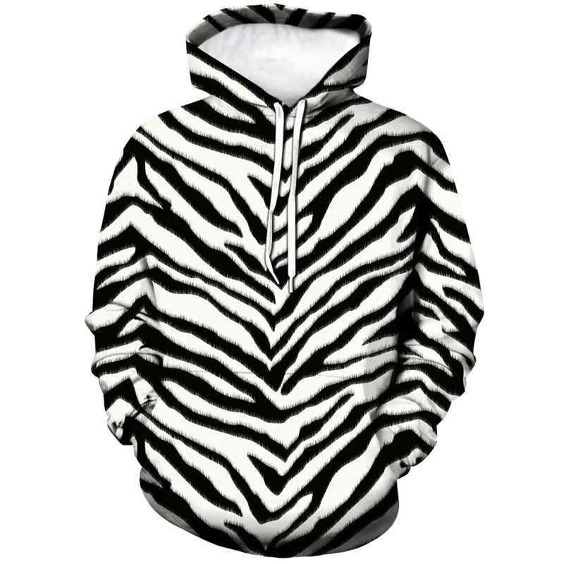 Fashion Leopard Pattern Hoodie Men 3D Printing Zebra Graphic Sweatshirt Streetwear Long Sleeve Pullovers Autumn Casual Hoodies J251203