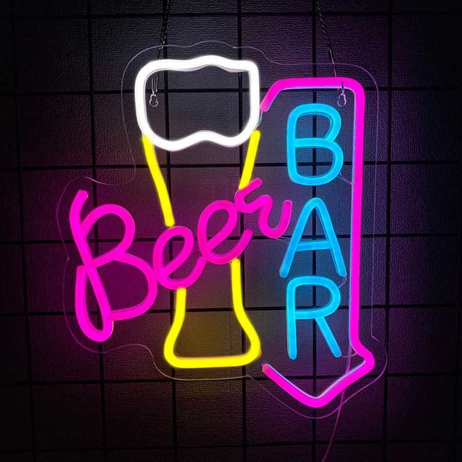Neon Signs Of Bar Series LED Wall Decor Of Animal Icons Business Wall Lamps For Bedrooms RestaurantsBeer Bar Party Decor H251201
