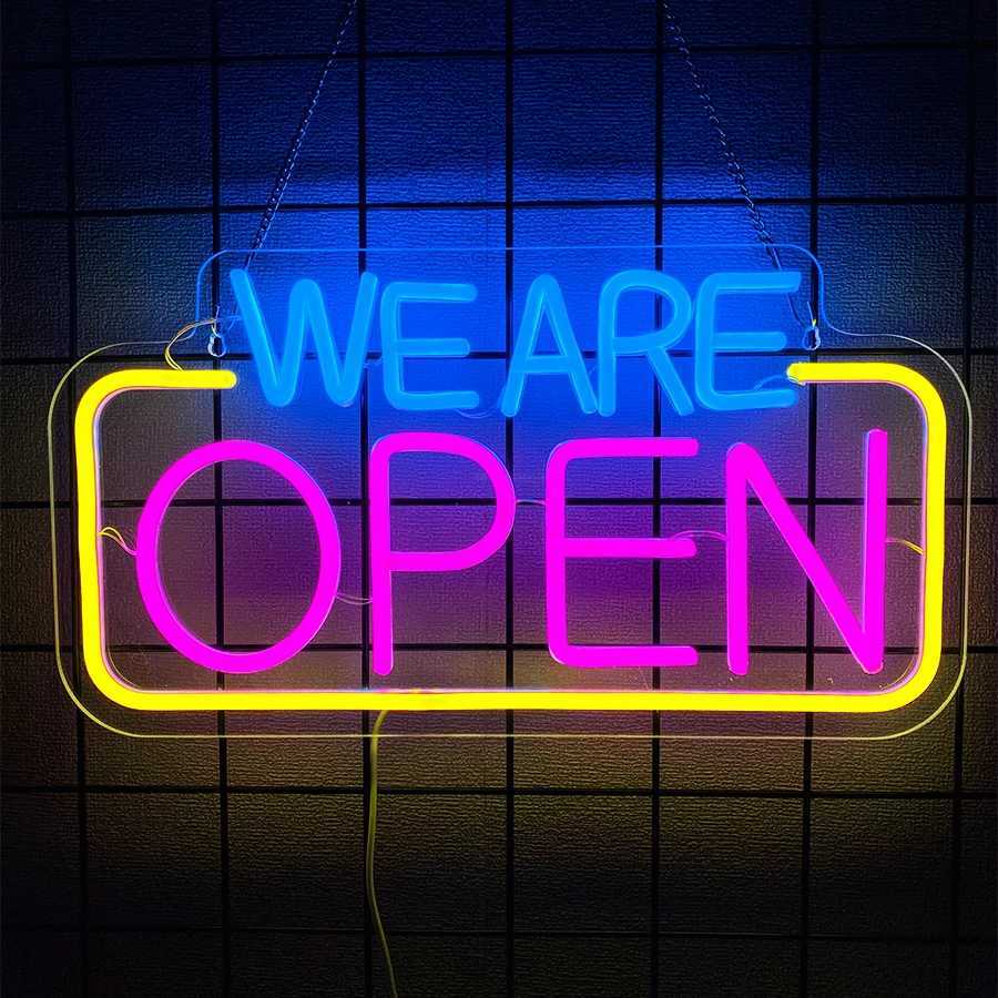 We Are Open Led Neon Sign Super Bright Easy-To-Find Business Wall Lamp Bar Coffee Shop Restaurant Club And Party Decor H251201