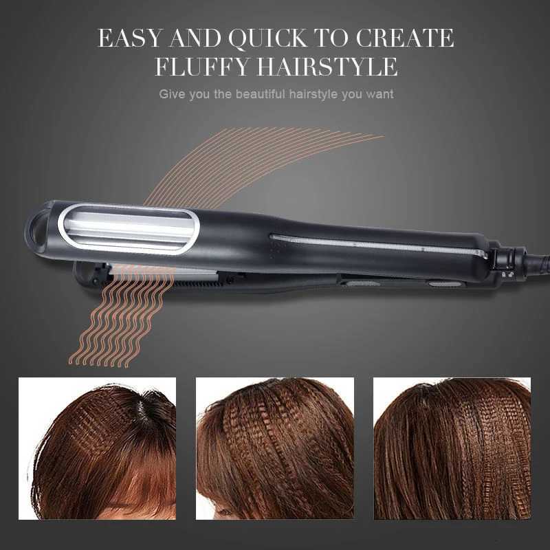 Professional Wave Hair Styler Autatic Rotating Ceramic Corrugated Curling Iron Volumizing Fluffy Waver Salon Styling Tools C251202