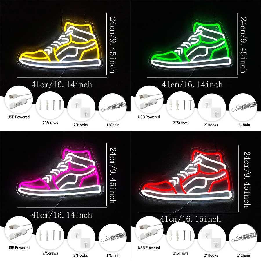 Sports Shoes Led Neon Sign Usb Powered Used For Bedroom Man Cave Party Home Shop Game Room Art Decor Youth Gifts H251201