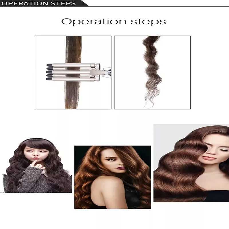5 In 1 Mtifunctional Curling Iron 5 Interchangeable Curling Wand Set Ceramic Barrel Professional Hair Curler C251202