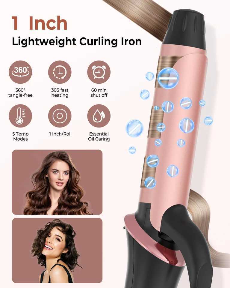 Ceramic Mini Hair Curler 25mm Travel Curling Iron Dual Voltage Curling Wand Small Hair iron Styler Curly Hair Products C251202