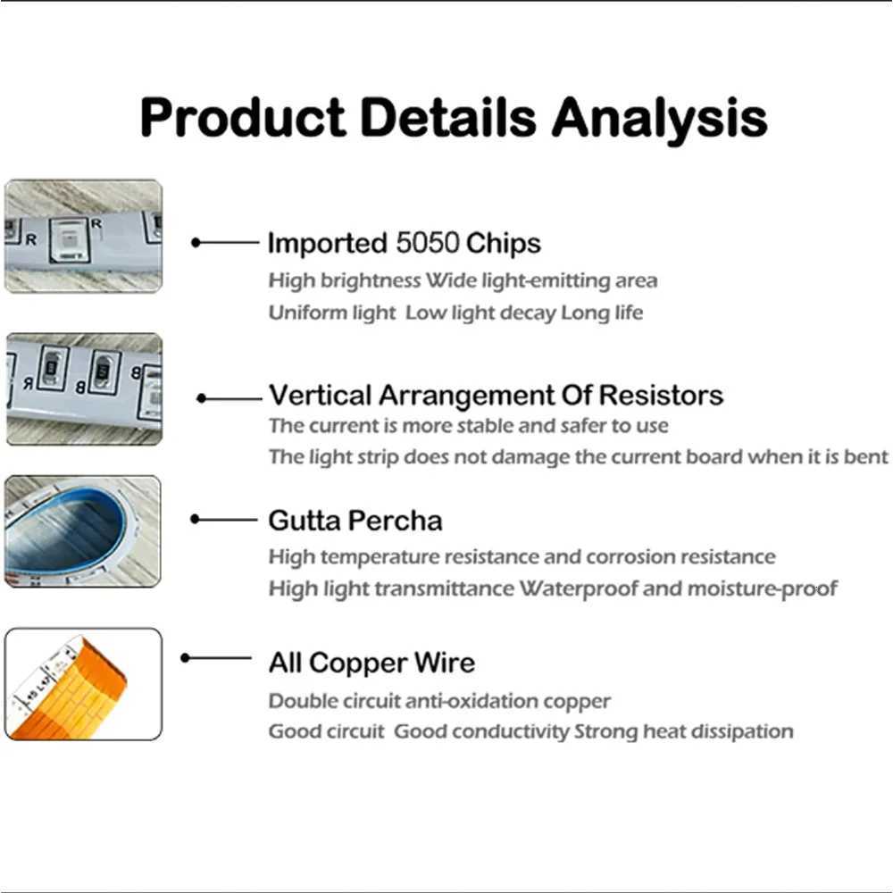 RGB led strip DC5V SMD5050 flexible strip DIY 3AA waterproof with remote control TV Background Lighting room computer Decoration H251201