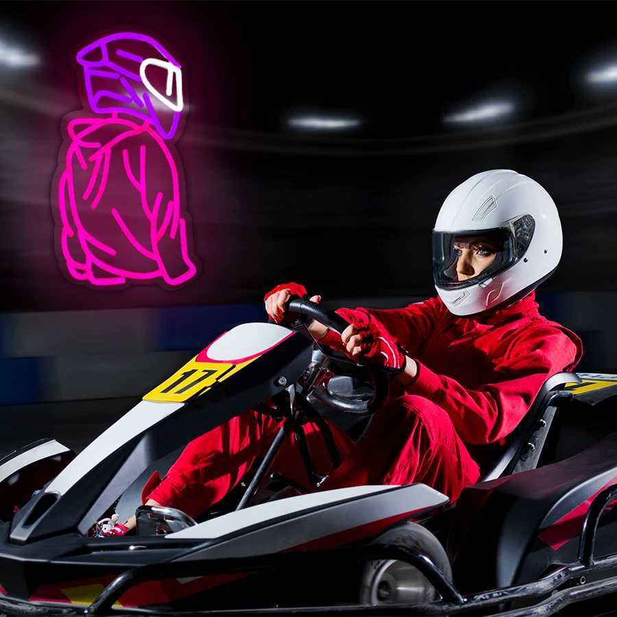 Anime Man Neon Sign Led Helmet Icon Usb Powered Light Used For Bedroom Game Room Club Man Cave Art Decor Easy To Hang H251201