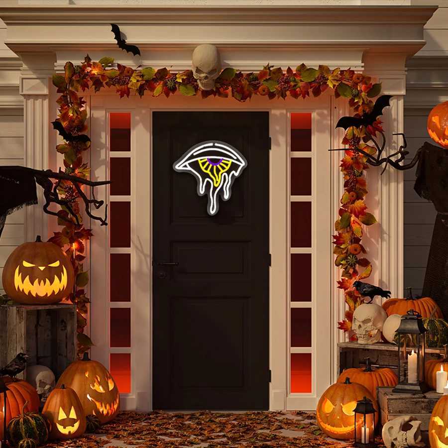 Animation Neon Sign Evil Melting Eyes Personality Icon Used For Bedroom Game Room Bar Club Party Man Cave Wall Decor H251201