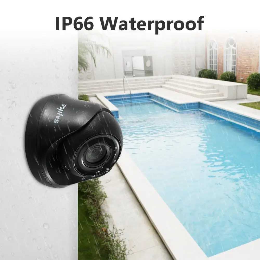 SANNCE 2pcs AHD 1080P HD 20MP CCTV Security Cameras H264 Waterproof Indoor/ Outdoor De Surveillance Cameras set Black Color C251202