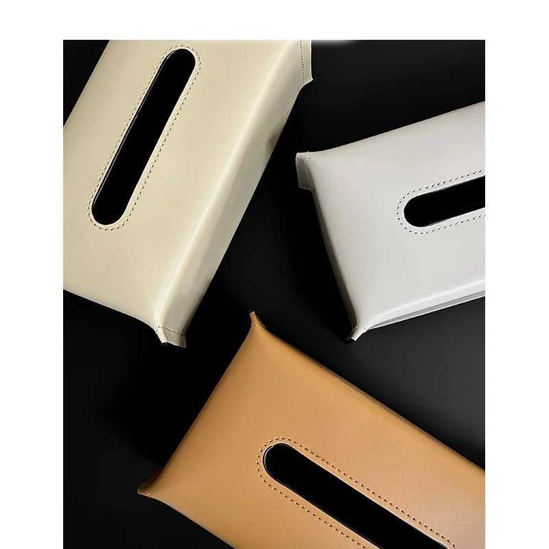 New Woven Tissue Box Leather Napkin Case Luxury Paper Cover Car Living Tissue Paper Holder Desktop He Tabletop Decoration H251201