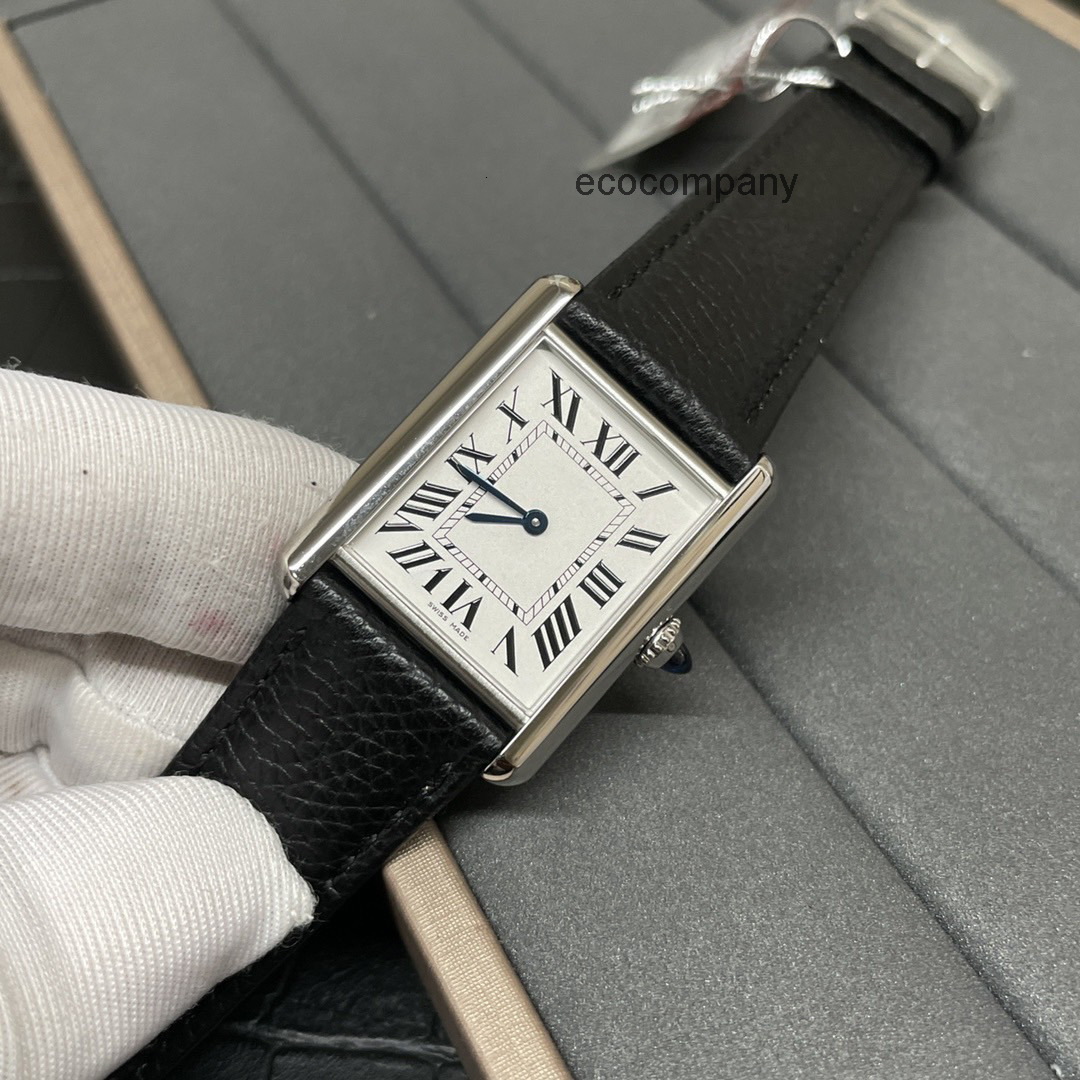 Top quality tanks watch super clone watches watch women luxury watch tanks watches top quartz movement leather strap sapphire glass watch with box QYS4