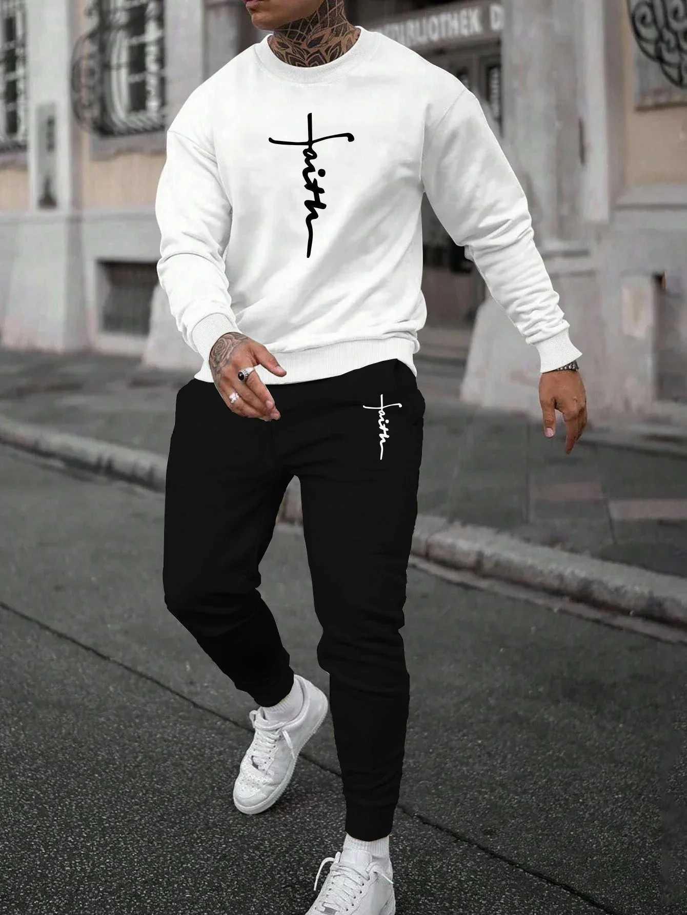 Casual Quality Autumn Winter Mens Tracksuit Daily Fashion Single Sweatshirts Sweatpants Men Sports Comfort Simplicity Outdoor W251202