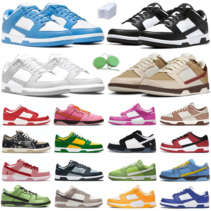 Men Women Shoes Sneaker Panda White Black Unc Blue Grey Fog Medium Olive Triple Pink Rose Whisper Active Fuchsia Khaki Platform Mens Trainers Sports Sneakers Shoe GAI