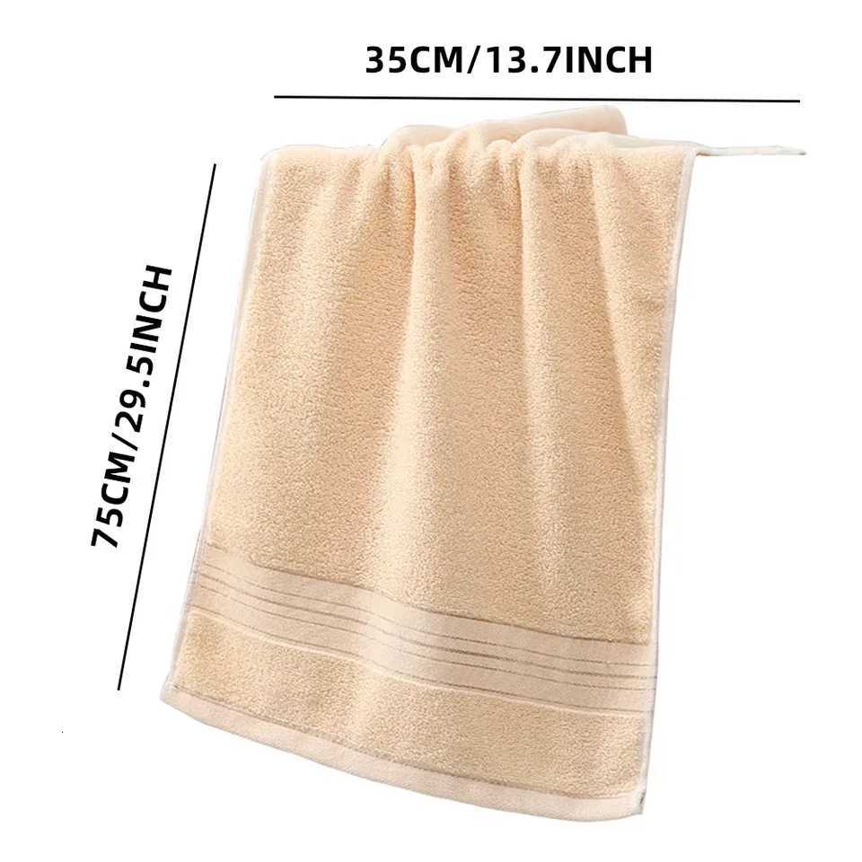 Skin-Friendly Solid Color Towel - High Absorbency for Adults Kids Soft Reusable Daily Towel for Bathroom Home Travel Y251202