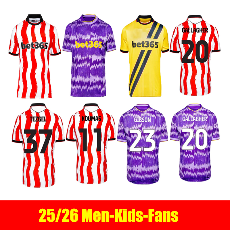 25 26 StokeS City THOMAS 3rd Soccer Jerseys 2025 MUBAMA MANHOEF BAKER BOZENIK GALLAGHER DONLEY NZONZI JUNHO home away men kids football shirts
