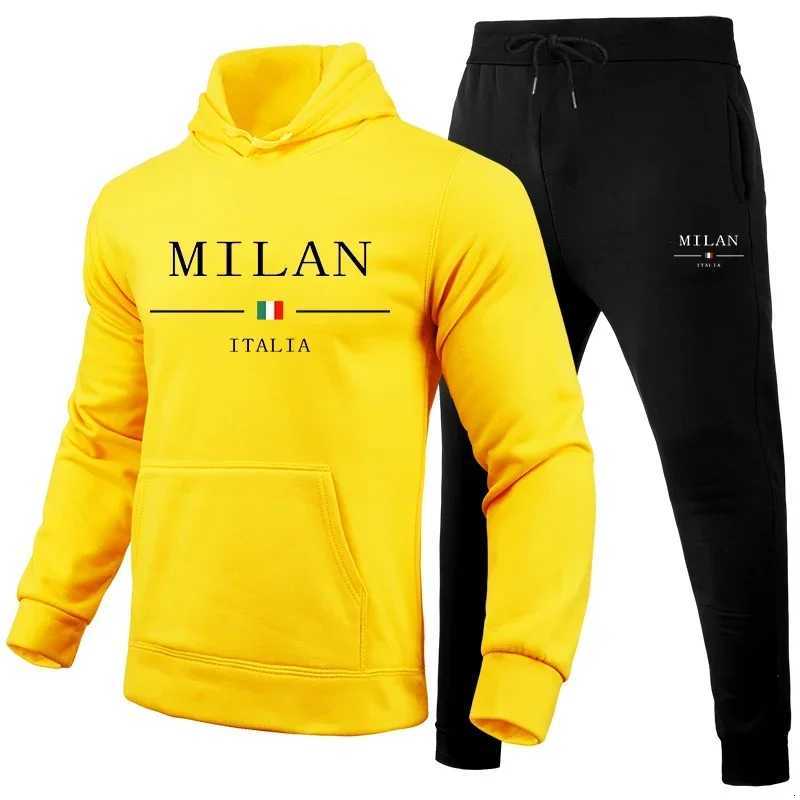Mens Tracksuit Outdoors Hot Sale Men Daily Comfort Hooded Single Sportswear and Sweatpant Man Fashion Sports set Jogging Simple W251202