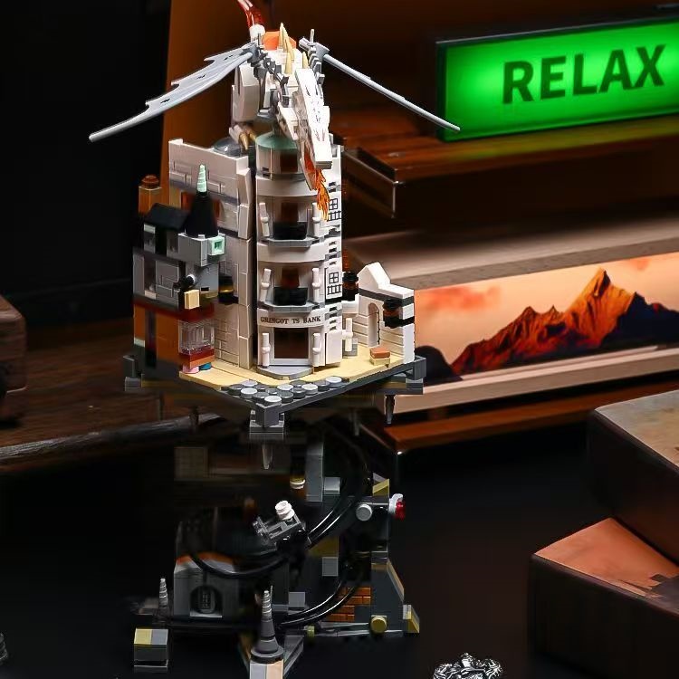 es Wizard Tower Magic World Dragon MOC Building Bricks Set Blocks Toys for Kids Children Adt Birthday Gifts 1056pcs Gringottses C251203