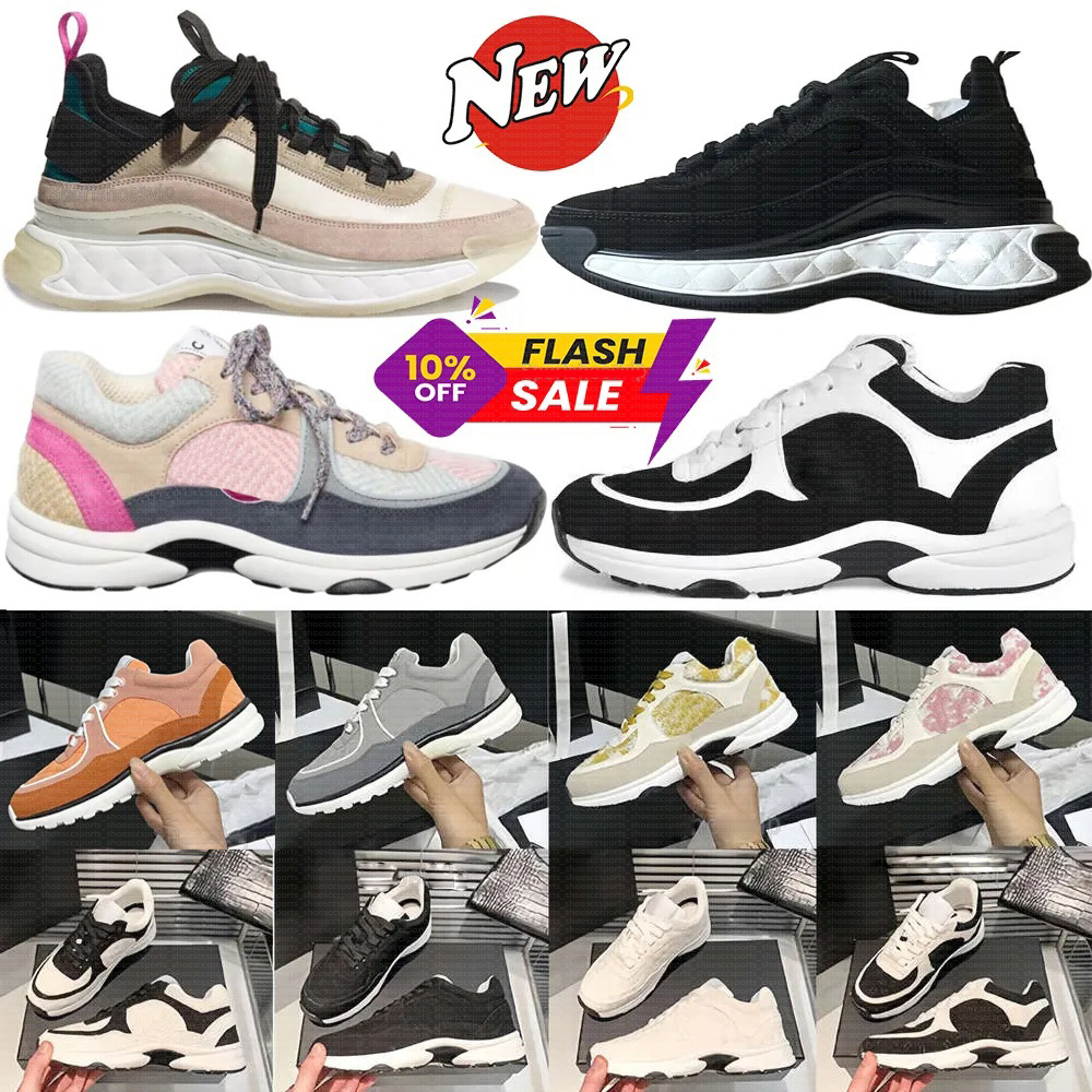 Designer sports shoes luxury shoes classic calf leather dad shoes nylon printed embroidery Women fashion platform lace up running shoes