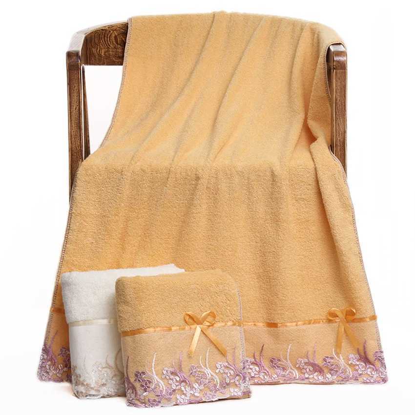 Flower Soft Print Towel Set 100 Cotton 70140cm Lace Bath Beauty Face Towel Large Hotel Spa Sport Shower Towel For Adults Home Y251202