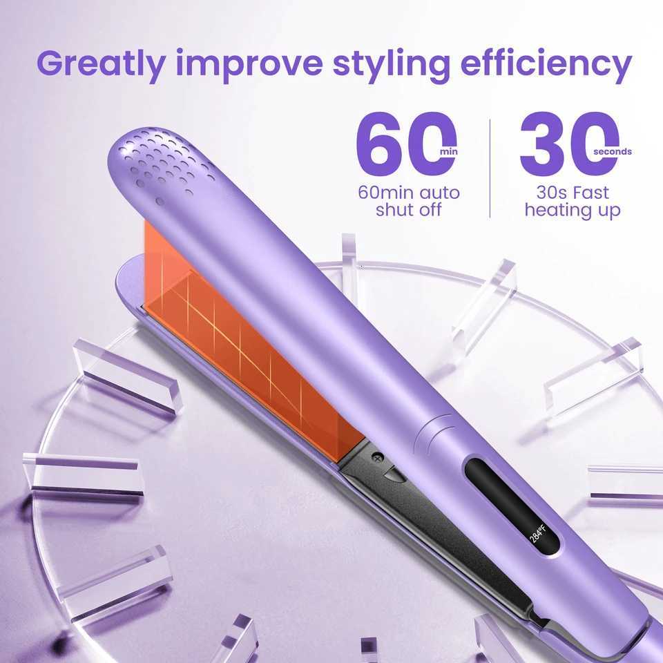 Sejoy 1 inch Ceramic Curling Irons for Hair Curler Digital Temp Control Fast Heat Up 60 Min Auto Shut Off Purple C251202