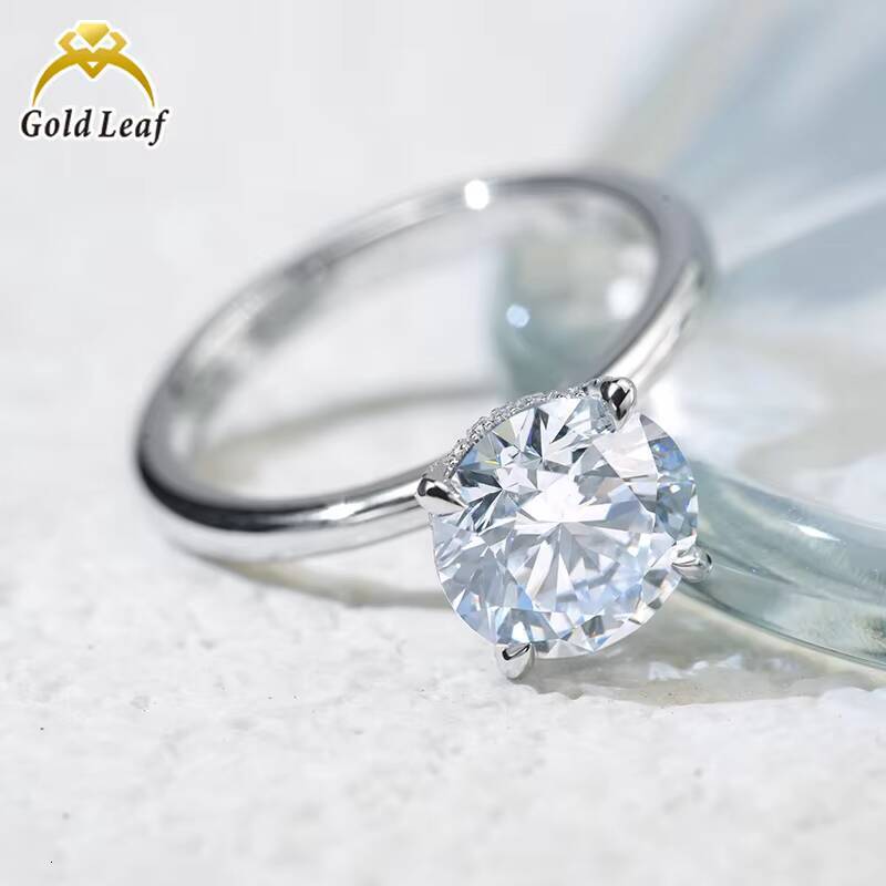 2CT Round Brilliant Lab Gown Diamond Solitaire Ring IGI GIA Report Cvd HPHT Lab Grown Created Diamond Solid Gold Diamond Ring