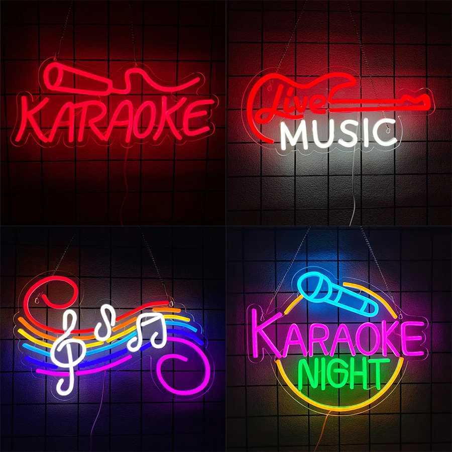 Neon Music Signs Notes And Musical Instrument Icons Used For Decor In Rooms Clubs Music Studios Recording Studios And Bars H251201