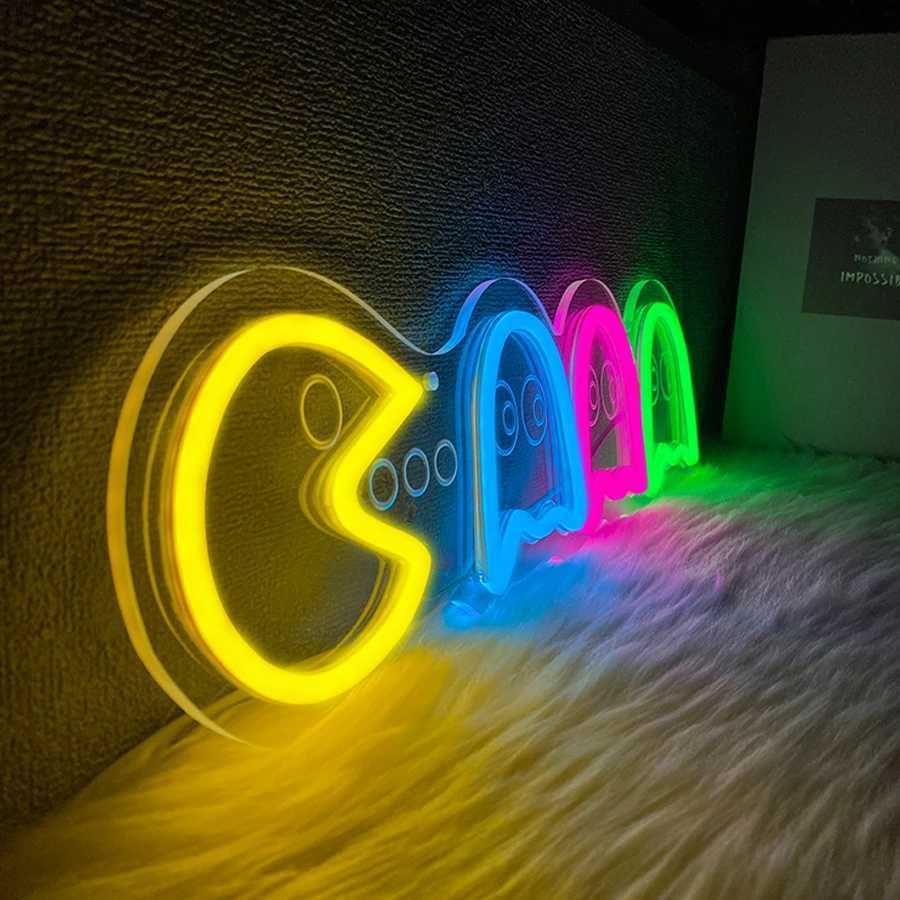 Game Led Neon Sign Cartoon Icon Wall Decor Used For Room Home Game Room Club Office Bar Art Wall Lamp Usb Powered H251201
