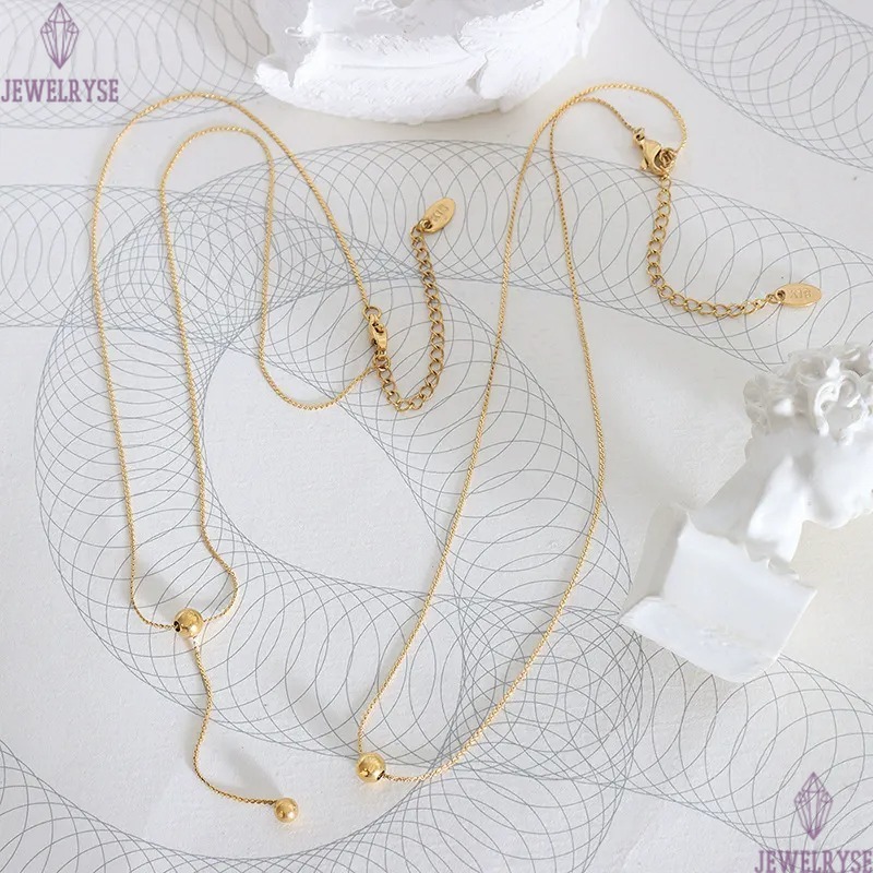 double chains stainless steel gold chain necklace designer for woman party home pendant necklaces school choker women jewelry travel birthday friend g