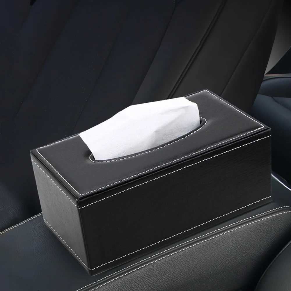 He Kitchen Organization He Supplies PU Leather Tissue Box Rectangar Tissue Paper Napkin Box Paper Holder Anti-moisture H251201