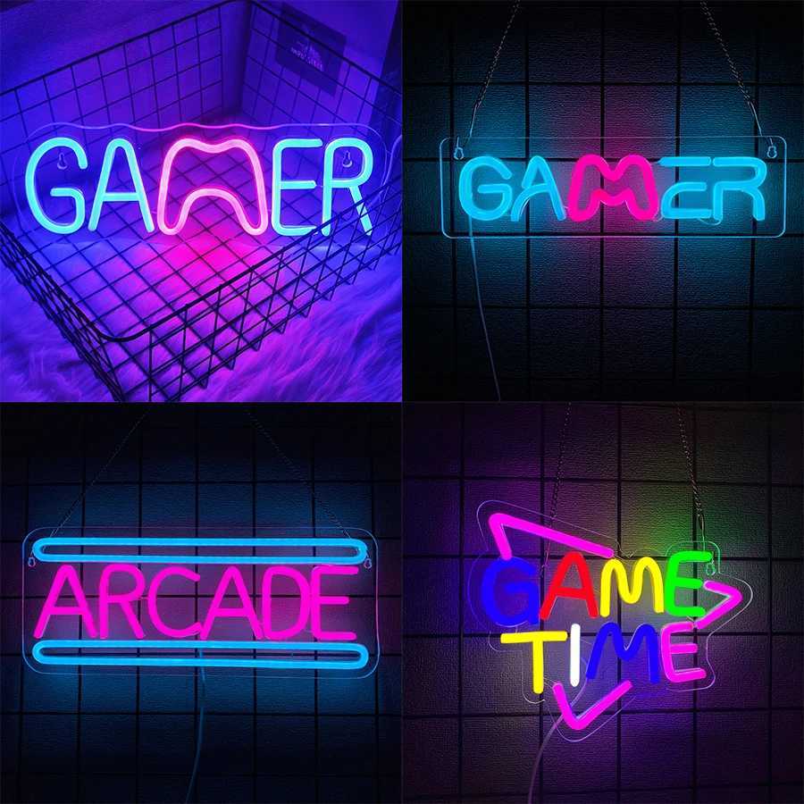 Game Theme Neon Sign Game Handle And Letter Icon Used For Wall Decor Room Bar Club Man Cave Game Room Art Wall Lamp H251201