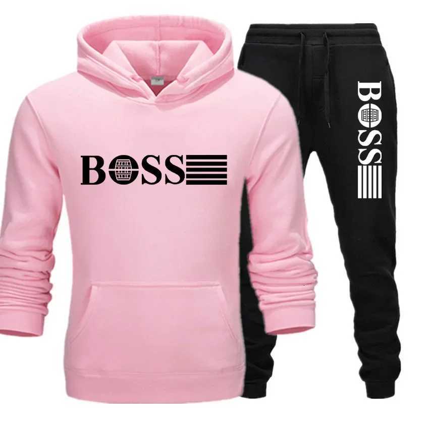 Autumn and winter two-piece sets mens and womens casual sportswear and fashionable hooded sweatshirts W251202