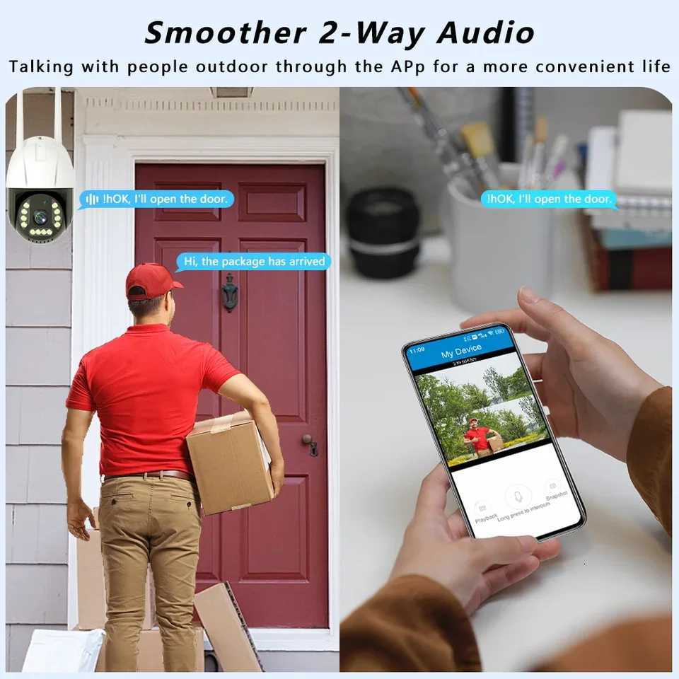 V380 4G Sim Card IP Camera 5MP HD Lens PTZ Night Vision Outdoor Webcam Al Smart He CCTV WiFi Security Protection Monitor C251202