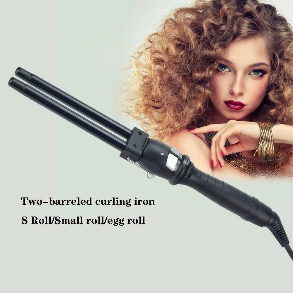 1m Two-barreled curling iron Electric Hair Curler for Wen Professional Ceramic Curling Iron Adjustable Temperature Hair Styl C251202