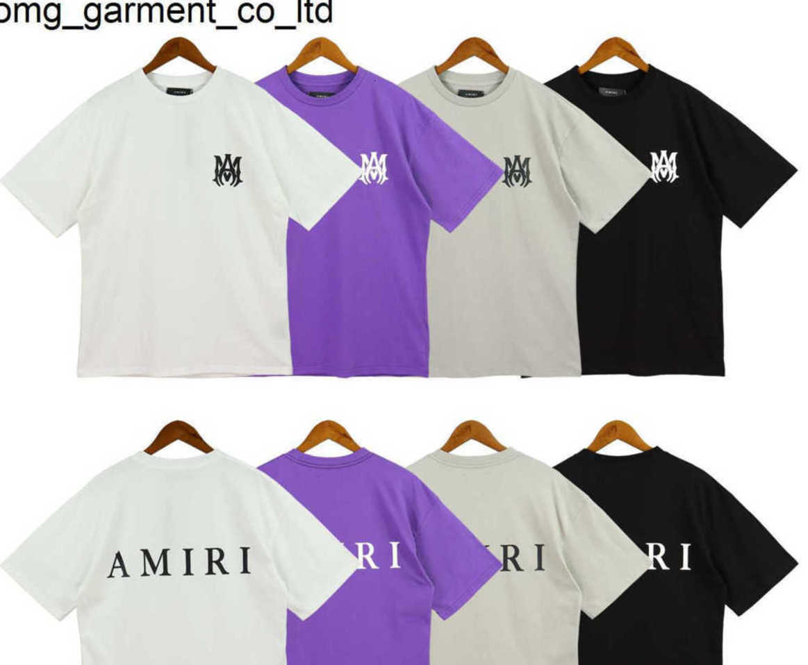 designer Spring Summer New Letter Round Neck T-shirt Unisex Loose Print fashion brand T-shirt amirishit amiris amira 0E9K