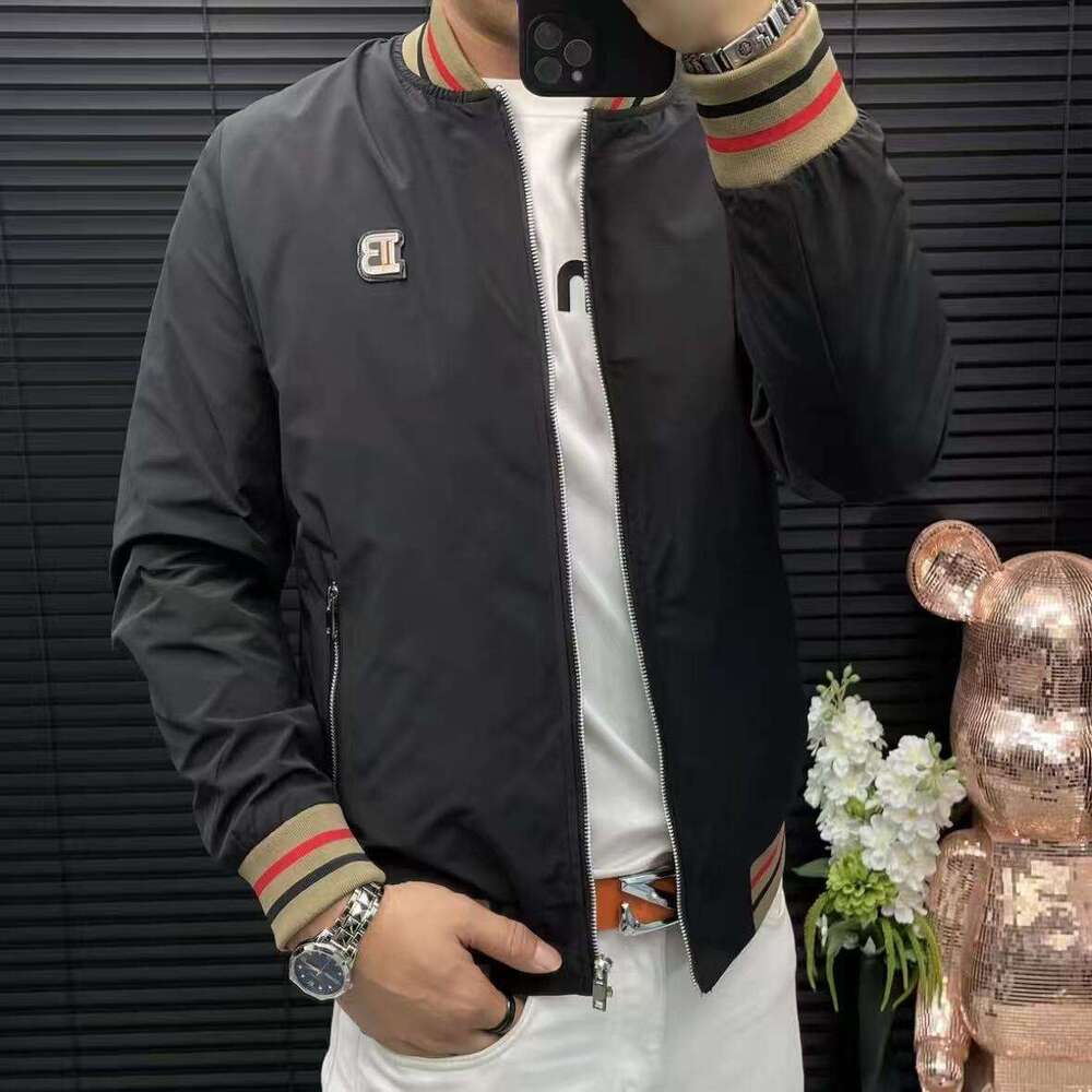 Autumn Light Luxury Men's Trendy Brand Patchwork 2025 New Fashion Trend Casual Versatile Baseball Jacket Collar